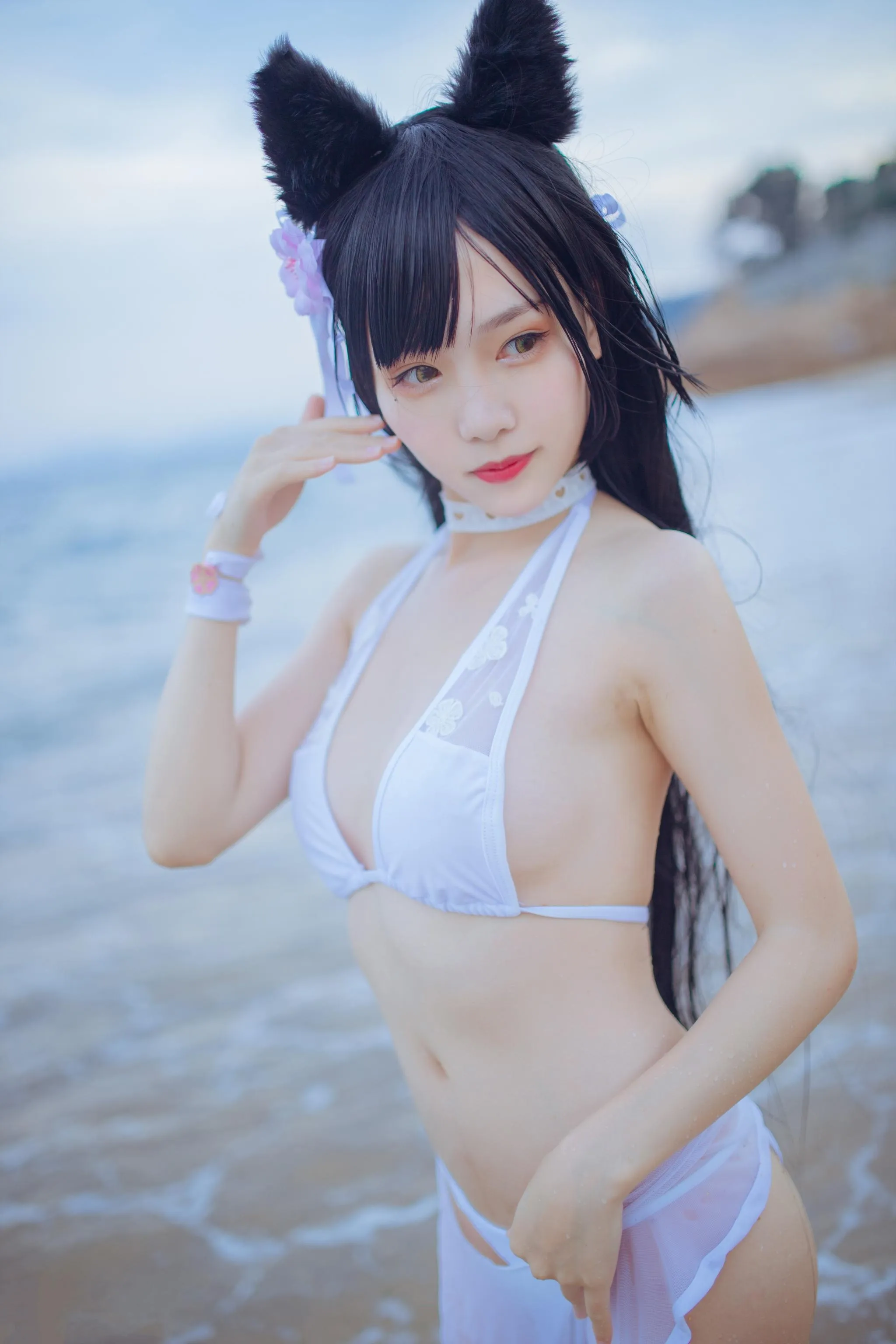 抖娘-利世 – NO.18 獒犬海边泳装 [41P]插图6